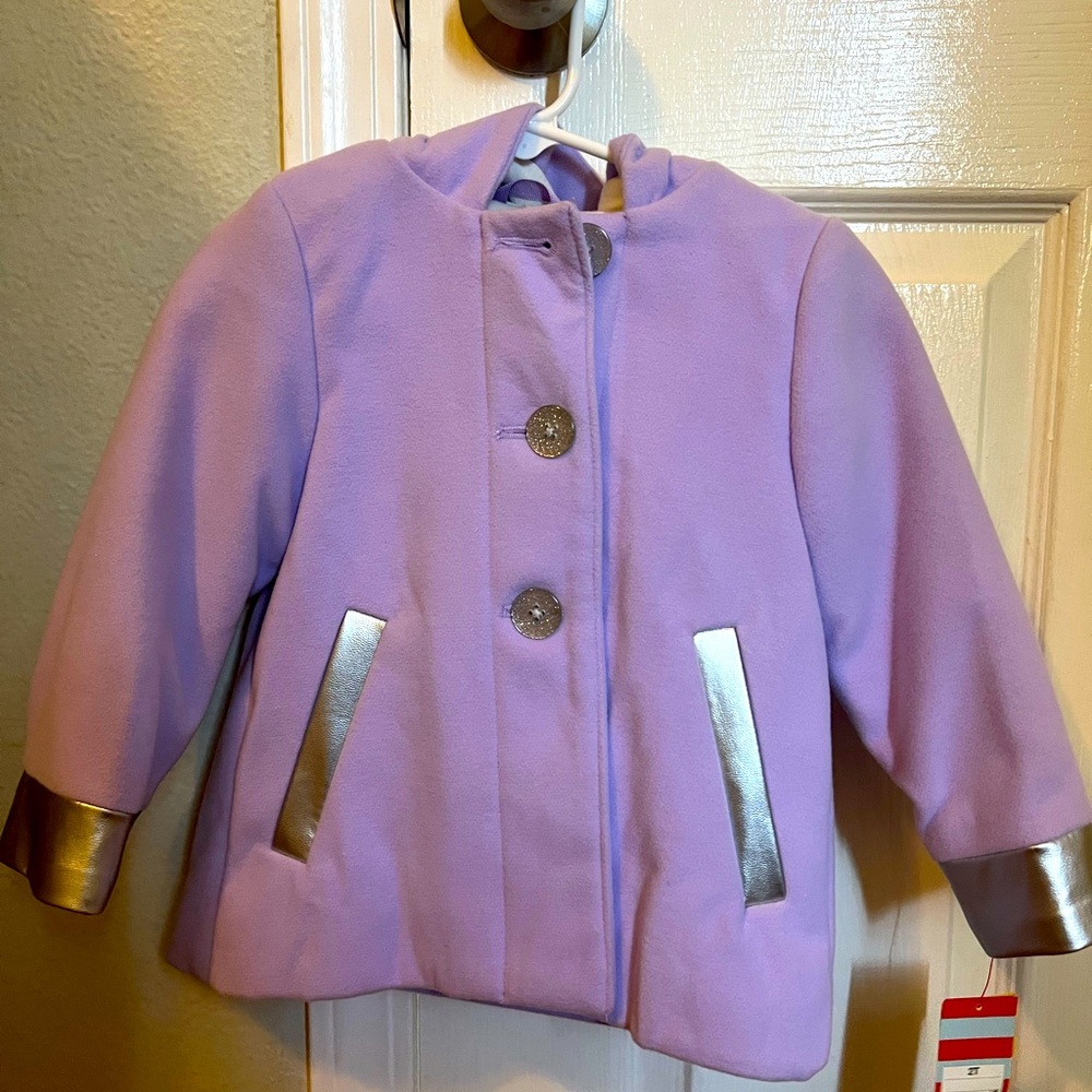 Toddler purple unicorn coat NWT